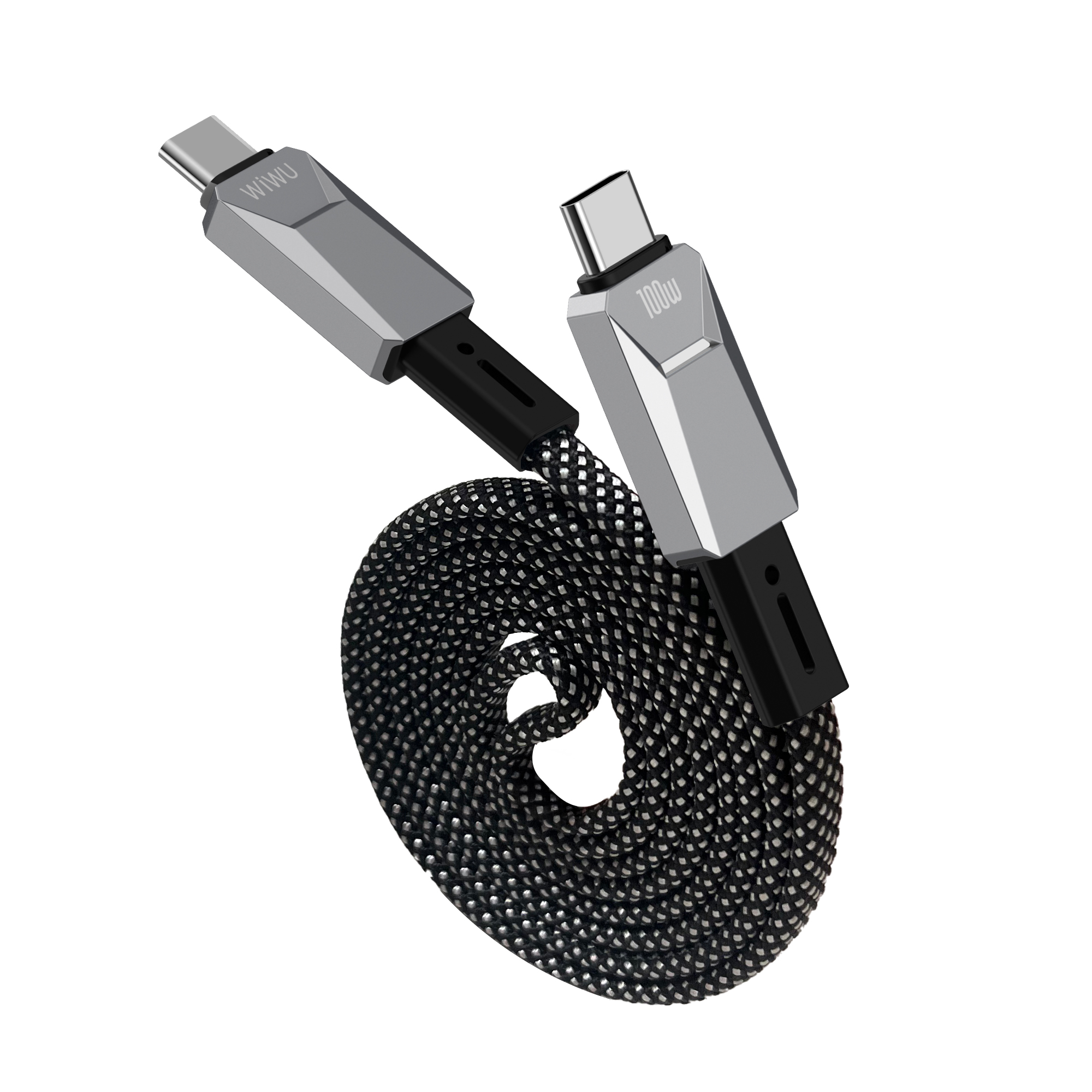 WiWU 100W Cyberlink Magnetic Nylon Braided Cable C-C 1M